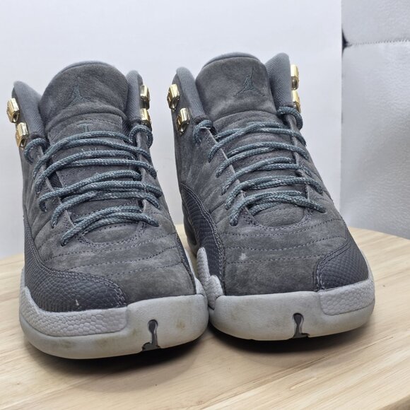 Jordan 12 Retro Womens Size 8 GS Mid Dark Grey 6.5Y EUC - Picture 2 of 9